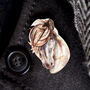 Inky Horse Eco Wooden Pin Brooch, thumbnail 1 of 8