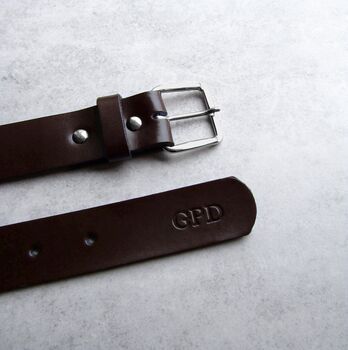 Handmade Personalised Men's Leather Belt, 3 of 8