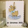 Personalised 1st Christmas 2024 Baby Boy's Decoration Card, thumbnail 5 of 5