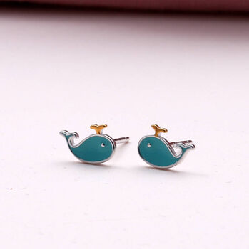 Gift Bag 'Be Wild' Whale Earrings, 3 of 4