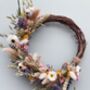 Small Colourful Spring Dried Flower Wreath, thumbnail 2 of 6