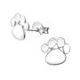 Sterling Silver Pawprint Earrings In A Gift Tin, thumbnail 3 of 12