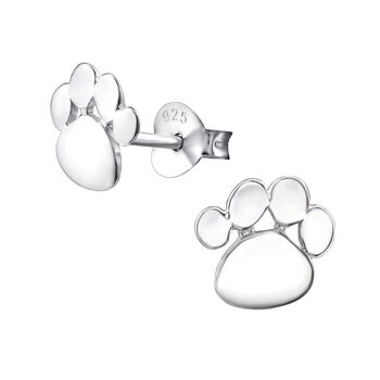 Sterling Silver Pawprint Earrings In A Gift Tin, 3 of 12