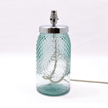 Recycled Glass Lamp | 34cm 'Diamond' | Five Colours, 6 of 7