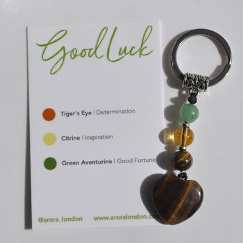 Good Luck Crystal Gemstone Key Ring Gift, 3 of 5