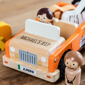 Personalised Safari Jeep And Jungle Animals Play Set, 3 of 5