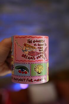 Mermaid Magic Law Of Attraction Pink Coffee Tea Mug, 3 of 8