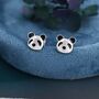 Sterling Silver Cute Panda Stud Earrings, thumbnail 1 of 12