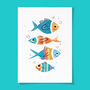 Contemporary Fish Family Art Print, thumbnail 4 of 4