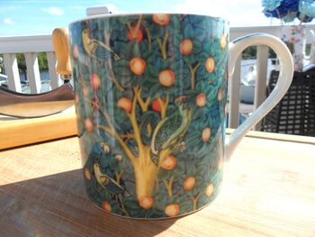 Jumbo Mug In William Morris Woodpecker Design, 6 of 11