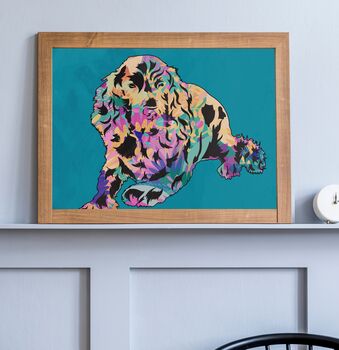 Custom Pet Portrait Personalised Dog Cat Art Gift, 4 of 6