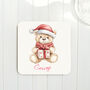 Personalised Teddy Bear Christmas Coaster, thumbnail 1 of 2