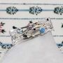 Handcrafted Silver Gemstone Bangle, thumbnail 5 of 9