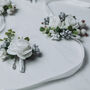 Bridal Flower Accessory In Silver, thumbnail 7 of 11