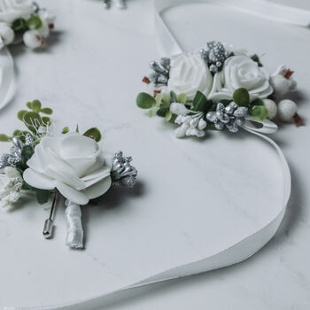 Bridal Flower Accessory In Silver, 7 of 11