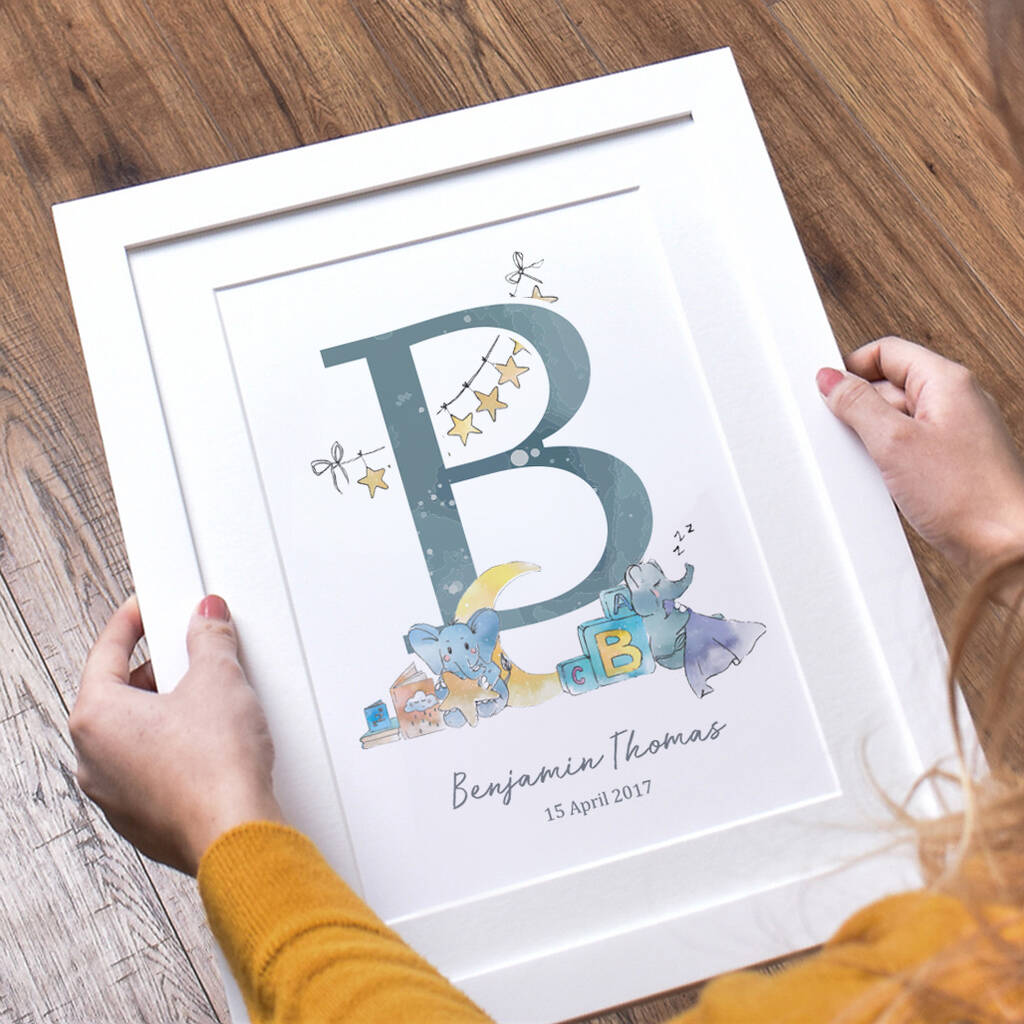 New Baby Initial Print, 1 of 2