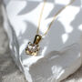 9ct Yellow Gold Cubic Zirconia Necklace, thumbnail 2 of 3