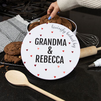 Personalised Lovingly Baked By Circle Cake Tin, 2 of 7