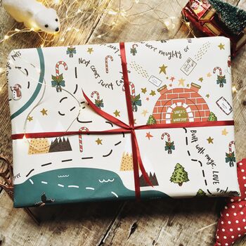 North Pole Magical Map Christmas Wrapping Paper, 11 of 12