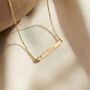 Personalised Gold Plated Sterling Silver Bar Initial Name Necklace, thumbnail 1 of 4