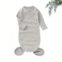 Super Soft Organic Cotton Knotted Baby Gown, thumbnail 4 of 5