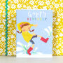 Mini Glittery Puddle Jumping Birthday Card, thumbnail 1 of 4