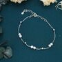 Sterling Silver Delicate Pearl Beaded Bracelet, thumbnail 5 of 10