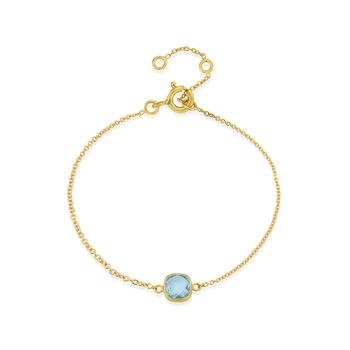 Brooklyn Blue Topaz And Gold Plated Bracelet, 3 of 4