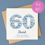 Blue Star Personalised 60th Birthday Card, thumbnail 1 of 5