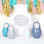 Nesting Dolls With Bunny Rabbit In Personalised Cotton Bag, thumbnail 1 of 5