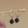 Aurora Rhombus Obsidian Earrings, thumbnail 5 of 11