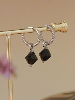 Aurora Rhombus Obsidian Earrings, 5 of 11