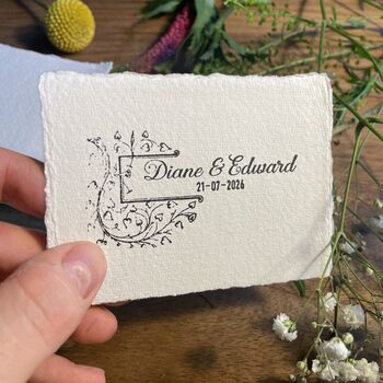 Ivy Border Wedding Favour Stamp, 3 of 5