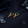 Ankh Huggie Hoop Earrings In Sterling Silver, thumbnail 4 of 10