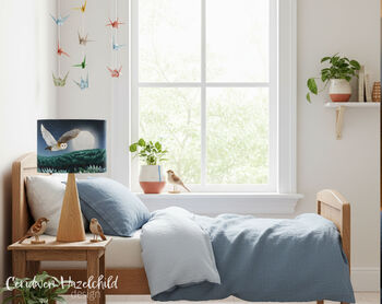 Barn Owl Lampshade – Nature Inspired Woodland Lighting, 7 of 7