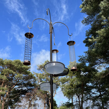 Deluxe Bird Feeding Station With Four Large Feeders, 2 of 10