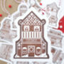 Illustrated Christmas Gift Tags, Gingerbread Shops, thumbnail 8 of 9