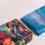 100% Mulberry Silk Scarf, Blue And Turquoise, thumbnail 3 of 5