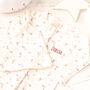 Personalised Girls Floral Babygrow And Hat Gift Set, thumbnail 1 of 10
