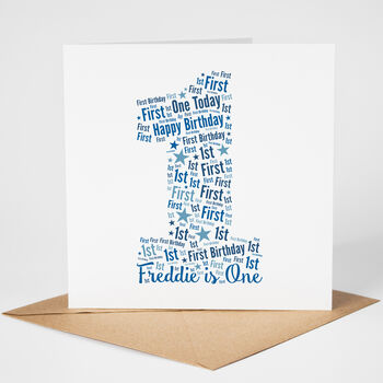 Personalised 1st Birthday Card For Him, 2 of 2