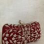 Handcrafted Maroon Silk Clutch Bag, thumbnail 4 of 10