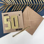 50th Black And Gold Birthday Card, thumbnail 1 of 6