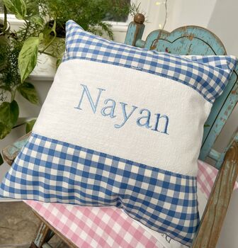 Gingham Name Cushion, 11 of 11