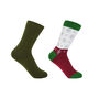 Classic Green And Snowflake White Women's Socks Bundle, thumbnail 1 of 4