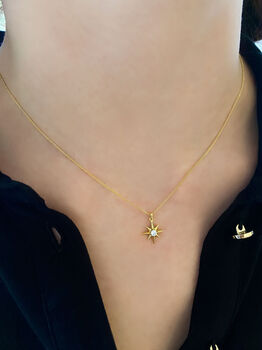 Shining Star Thank You Necklace Gold, 5 of 6