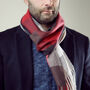 Men's Personalised Rusty Check Scarf, thumbnail 1 of 12