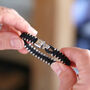 Men's Personalised Black Cord Bead Bracelet In Box, thumbnail 5 of 10