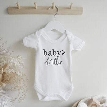 Personalised Baby Name Short Sleeve Bodysuit, 3 of 11