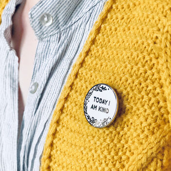 Today I Am Enough Positive Enamel Pin Badge, 9 of 10