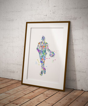 Basketball Set Of Sketch Prints, 2 of 6